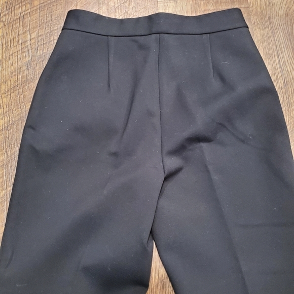 Marc Jacobs Black Wide Leg Pants Cropped Trousers High Rise Work Classic Capri 0 - Picture 8 of 9